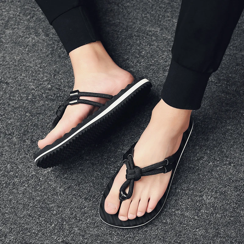 

Men Flip Flops Light At Home Wave Massage Personalized Upper Design Non-slip Summer Resort Beach Bathroom Flat Sandals Men Shoes