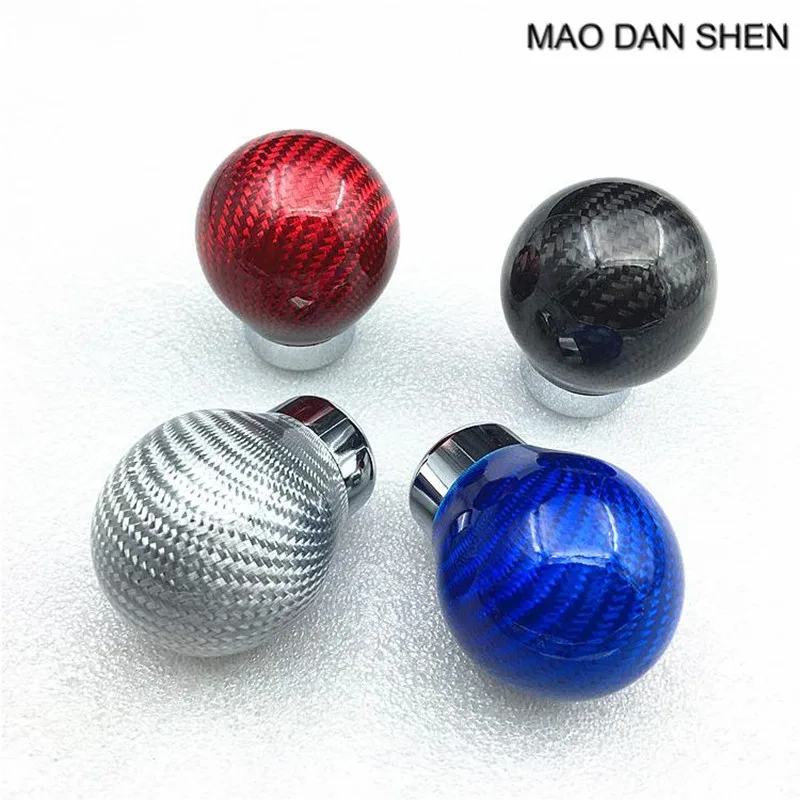 2018 Авто Стиль углеродного волокна мяч круглой формы ручка переключения рулевого