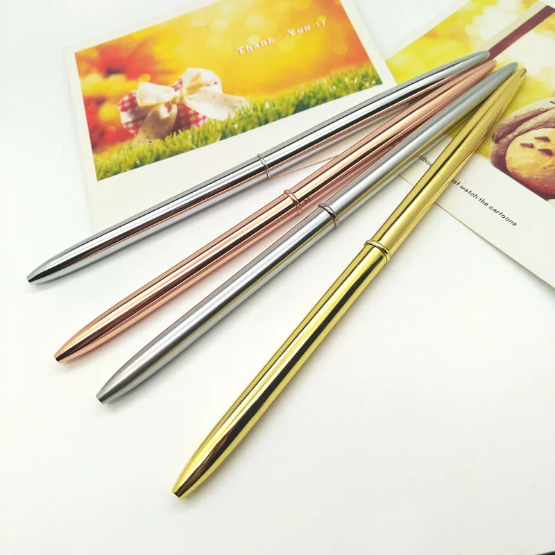 10 шт. тонкая вращающаяся металлическая шариковая ручка рекламный подарок для