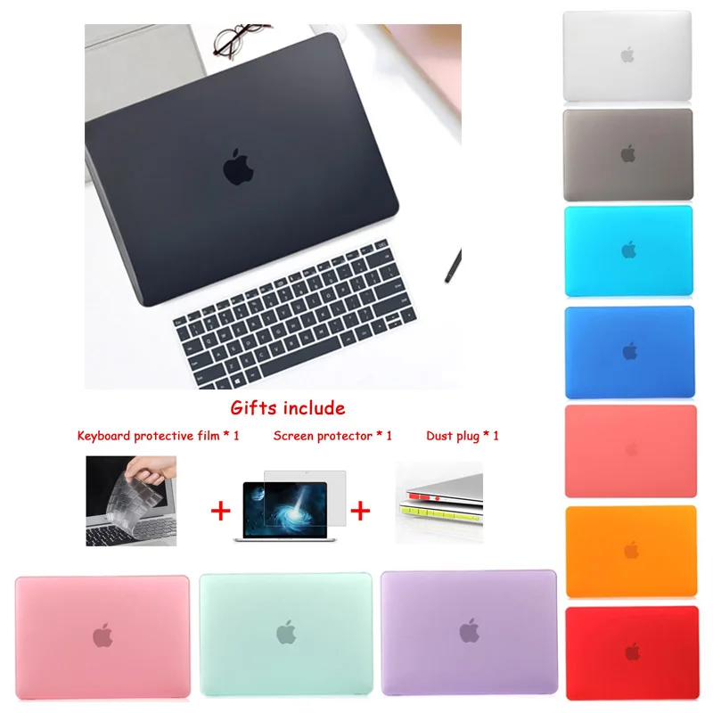 

Matte/Crystal Case For Macbook Air 11inchA1370 A1465 For Macbook 12inch A1534 Plastic all-inclusive breathable protective case
