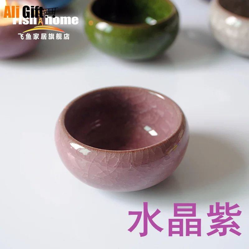 Цветной керамический подсвечник с ледяными трещинами подсвечники для