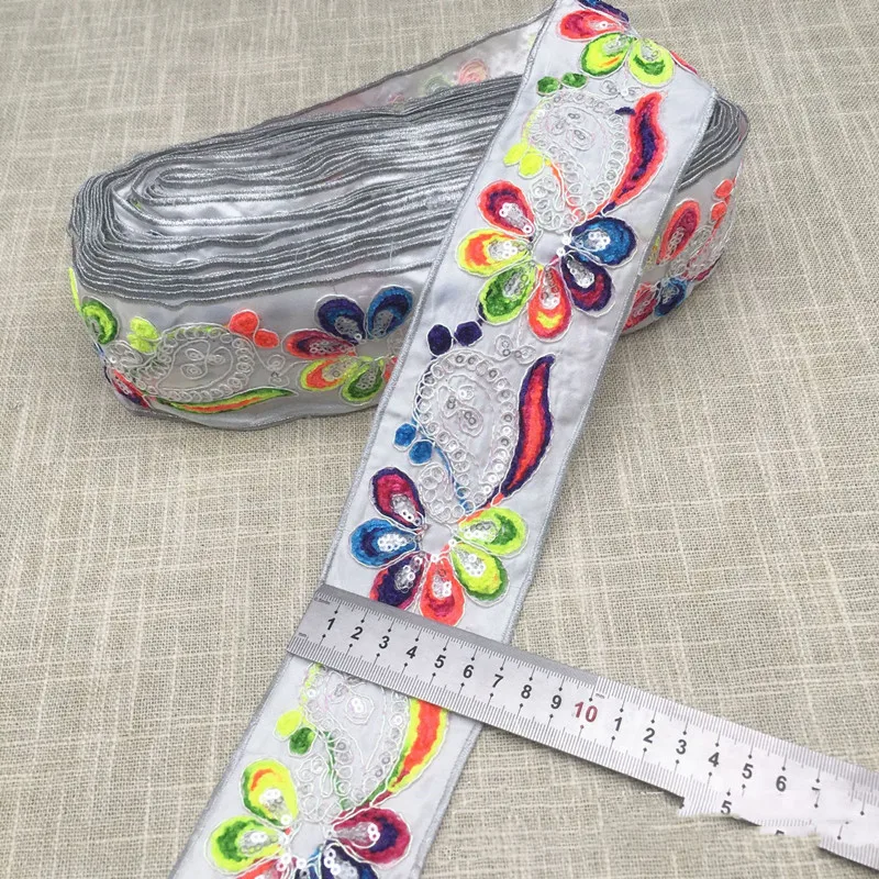 1 ярд этнические блестки ленты для одежды декоративные аксессуары шитья своими