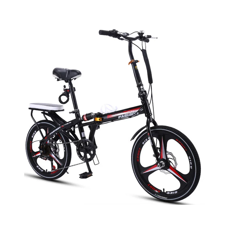 Billig 16/20 Inch Klapp Fahrrad Ultra Licht Tragbare Ein Rad Verschiebung Stoßdämpfer Mini Bike Erwachsene Studenten