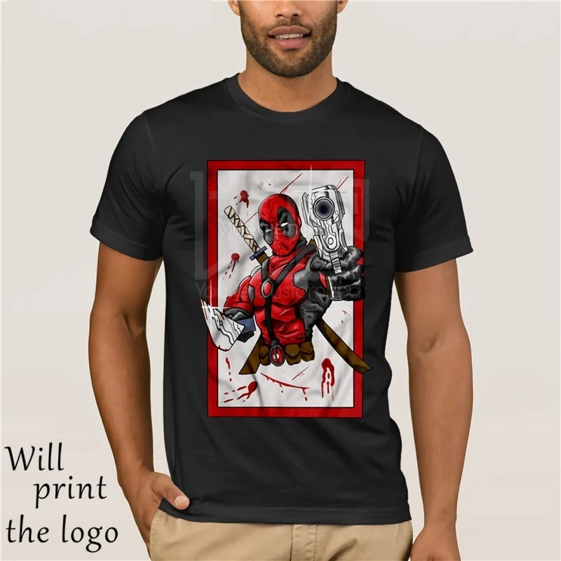 Лето 2019 хит продаж мягкая футболка из 100% хлопка Marvel Deadpool брендовая одежда |