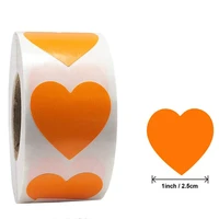 love heart stickers colorful thank you sticker 1inch orangewhiteblackblue stationery seal labels 1000pcs wedding marry party