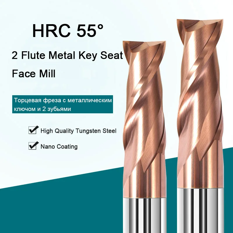 

2 Flutes Flat Carbide End Mills Cutters Tool Grinder For Steel Tungsten Machine Face Milling Cutter CNC Tools 6mm 8mm 12mm 20mm