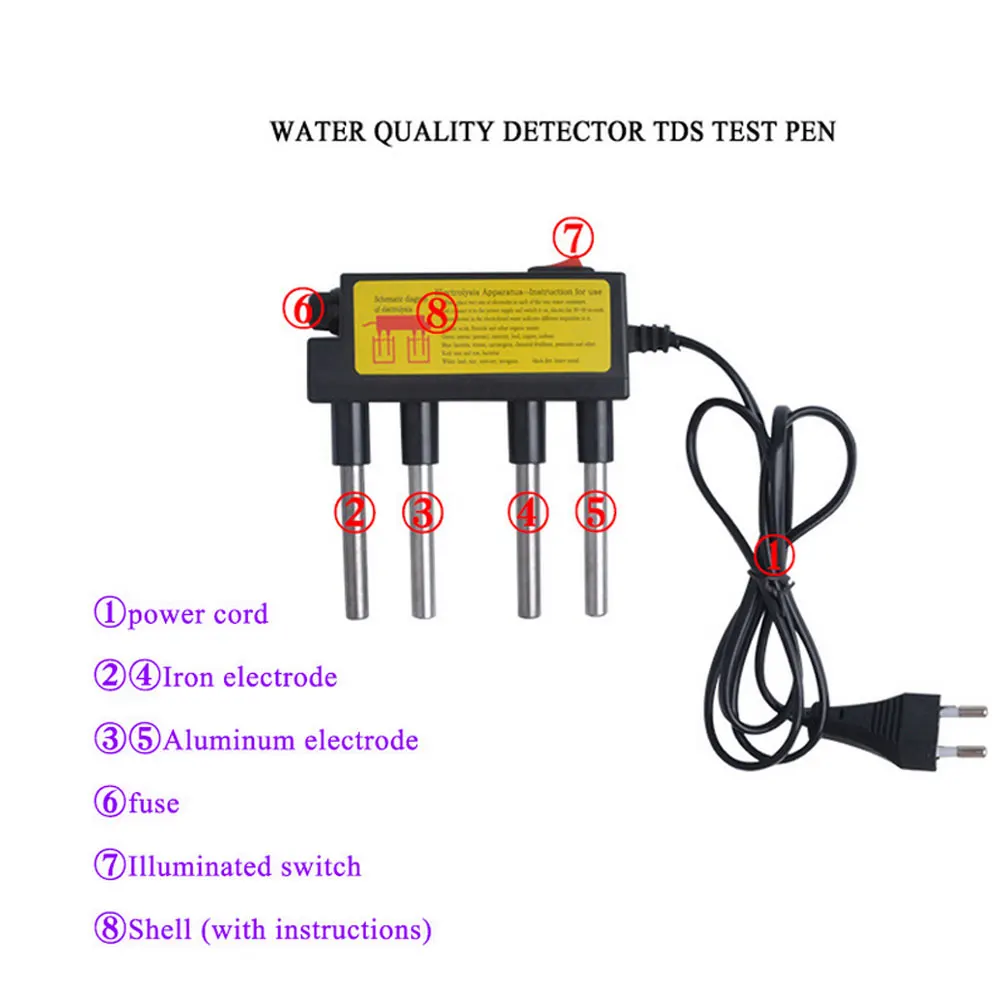 

New High precision Water Electrolyzer Water Quality Tester Portable Water Impurities Testing Meter EU Plug