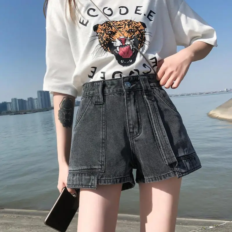 

Women Shorts Jeans High Waist Mini Shorts Sexy Girl Vintage Summer Short Women Jeans Plus Size Denim Loose Casual Short Harajuku