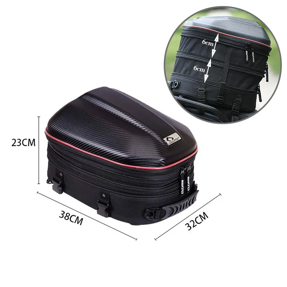 

Motorcycle Tail Bag Multifunctional Waterproof Motorcycle Back Seat Pack Biker Large Capacity Backpack