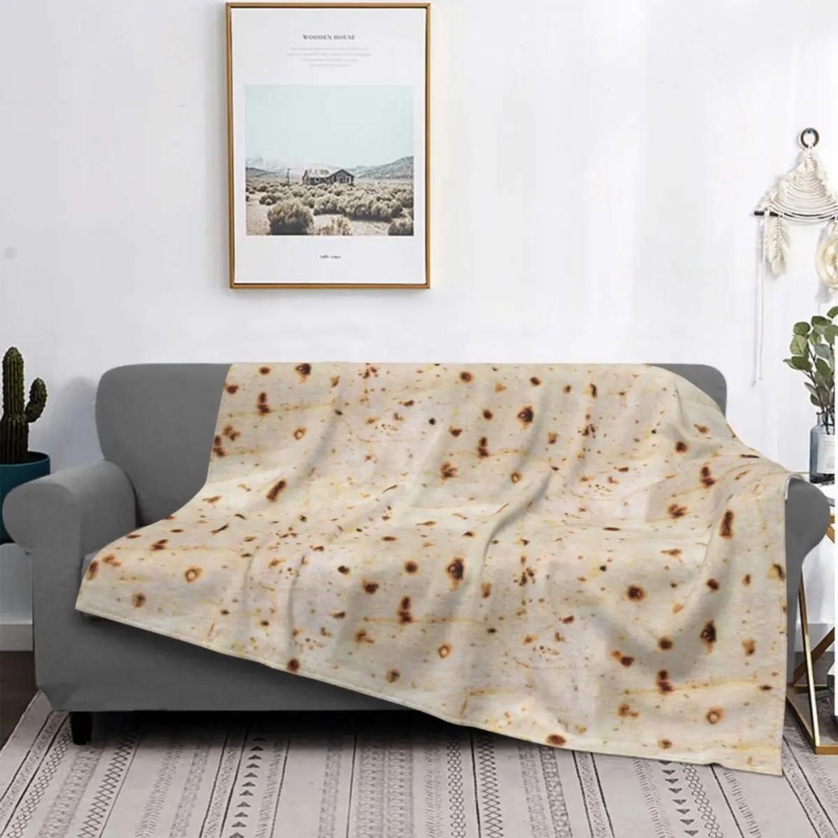 

Tortilla Burrito Blankets Fleece Autumn/Winter Thin Flour Delicious Portable Ultra-Soft Throw Blanket for Home Couch Rug Piece
