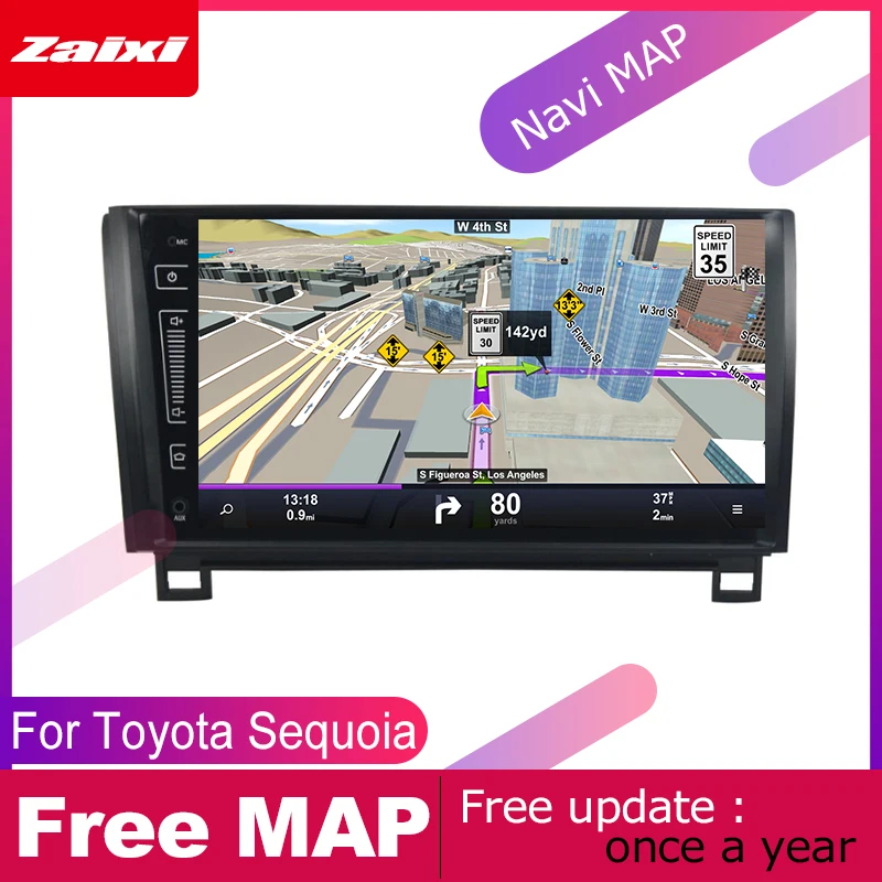 ZaiXi для Toyota Sequoia Tundra 2010 ~ 2012 Автомобильная Мультимедийная система Android 2 DIN