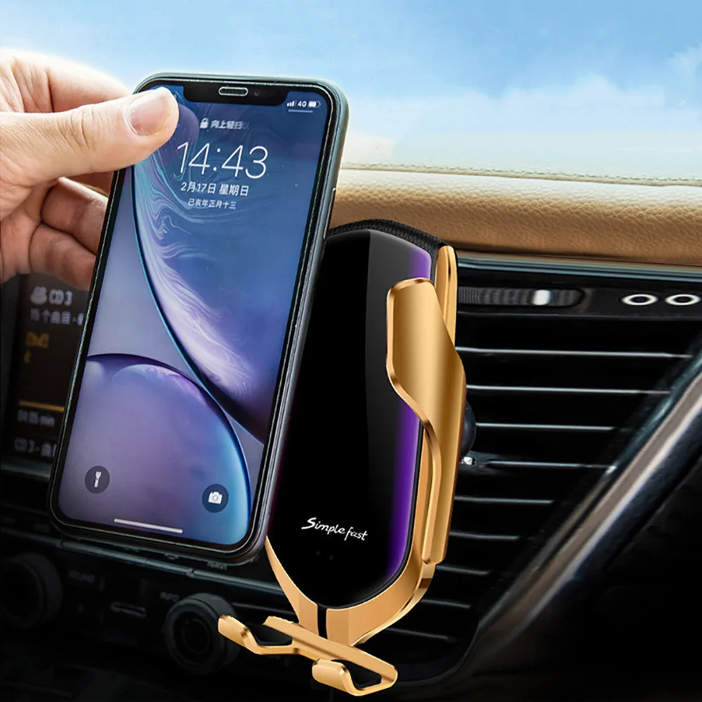 Автоматическое автомобильное беспроводное зарядное устройство 10 Вт Быстрая