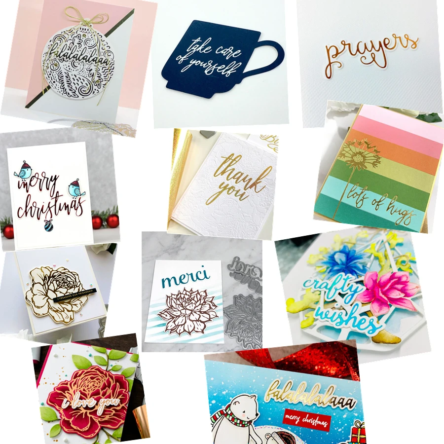 Металлические Вырубные штампы и горячие тарелки из фольги набор художественных