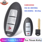 KEYECU 434 МГц PCF7953M 4A чип S180144502 KR5TXN1 смарт-пульт дистанционного управления для Nissan Kicks Rogue Sport 2018 2019 2020 брелок с 4 кнопками
