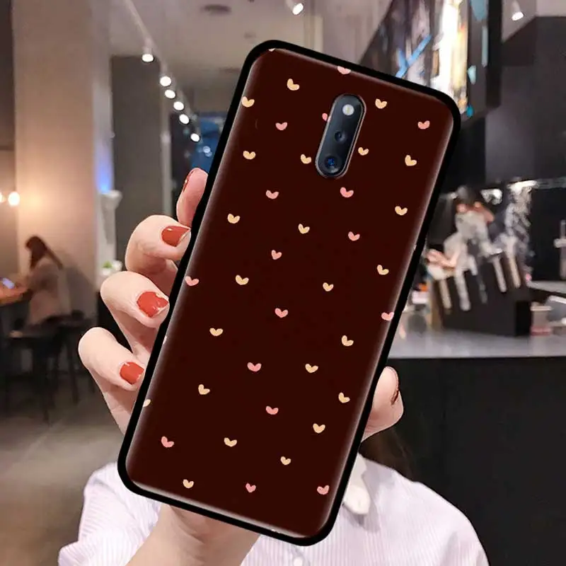 

Animal Cute Love Heart Phone Case For Oppo A52 A53 A9 2020 Find X2 Lite Reno3 Pro Ace A55 A93 5G Coque Black TPU Shell Covers