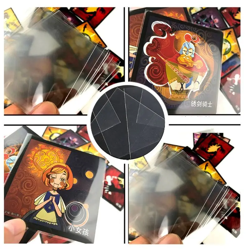 100 Pcs пластиковый прозрачный для карт рукава Magic Настольная игра &quotтройка&quot