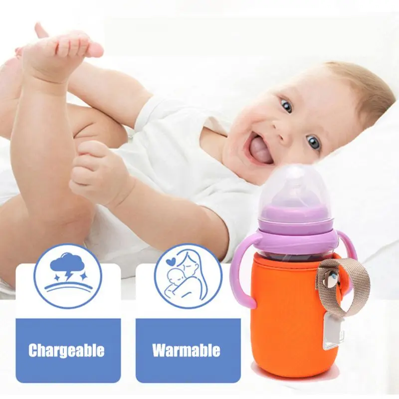 

USB Baby Bottle Heating Cover Anti-scalding Anti-slip Insulation Bag Car Portable Milk Warmer