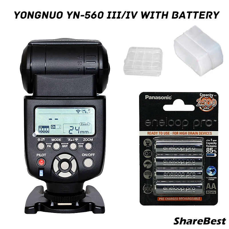 Yongnuo YN-560 III 560IV 2 4 ггц беспроводная вспышка Speedlite с триггером для Canon Nikon бесплатная