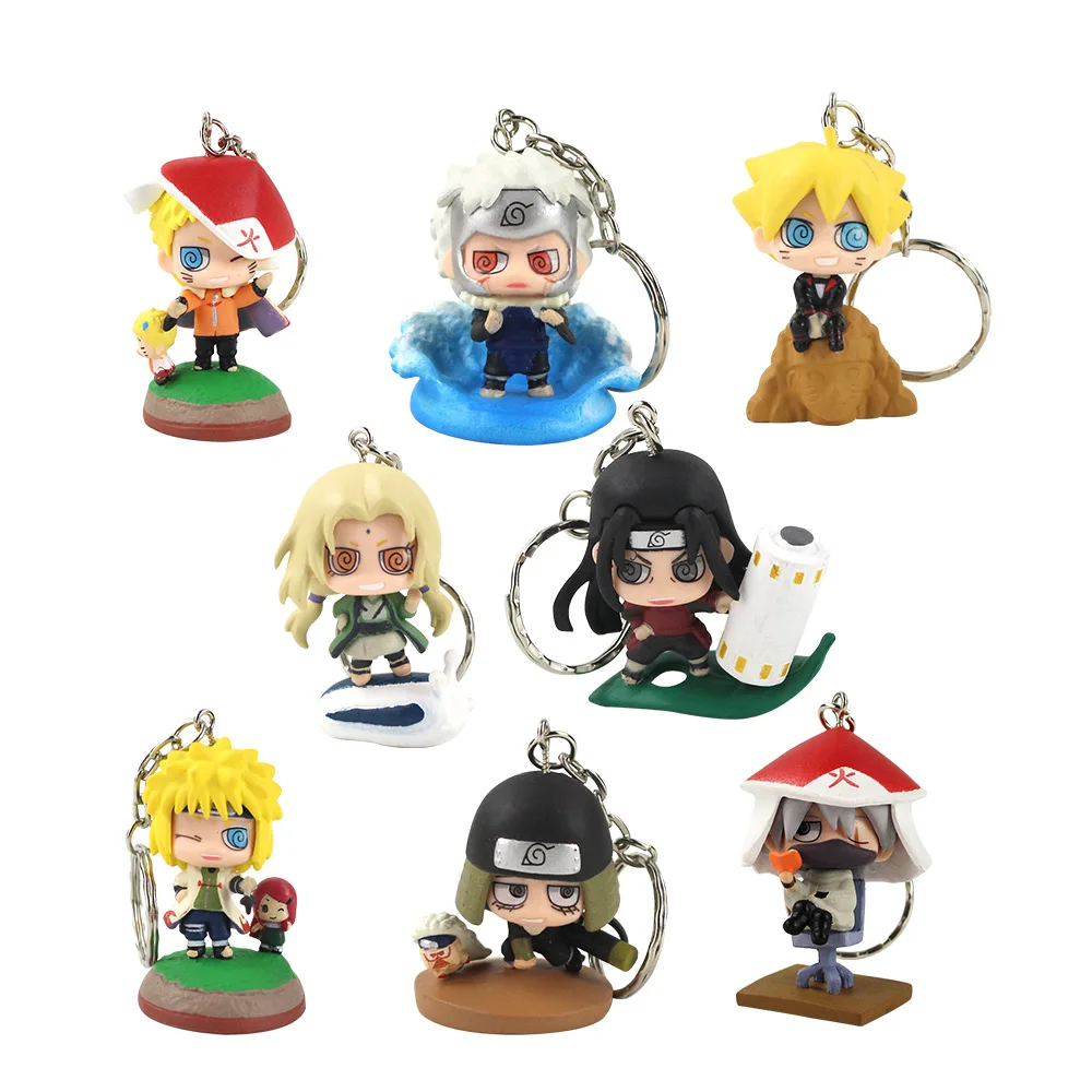 

Брелки из ПВХ с мультяшными подвесками, 4-6 см, 8 шт./компл.