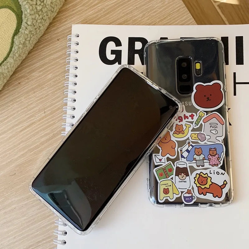 Чехол Meachy S10 с милым мультяшным медведем чехол для телефона Samsung Galaxy Plus Note 10 9 8 S9 S8