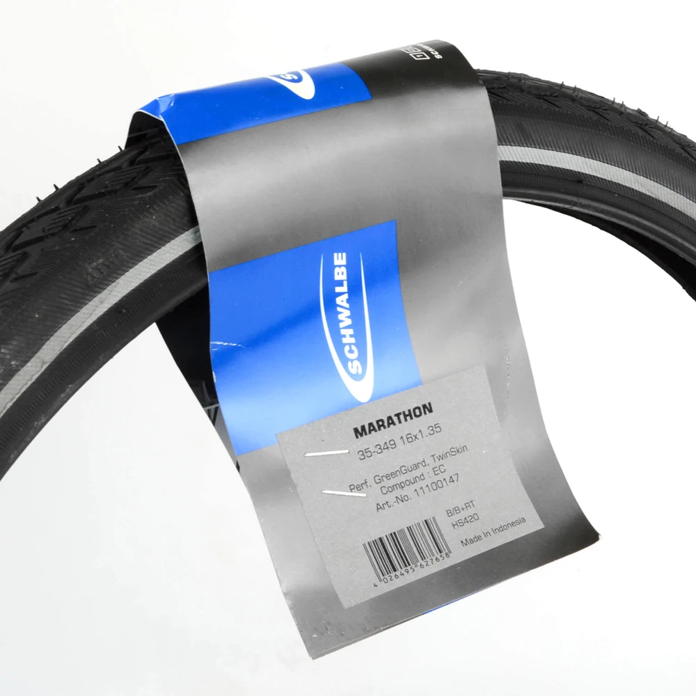 Велосипедная шина Schwalbe MARATHON 349 Проволочная 16*1 35 для шин велосипеда Brompton 3Sixty