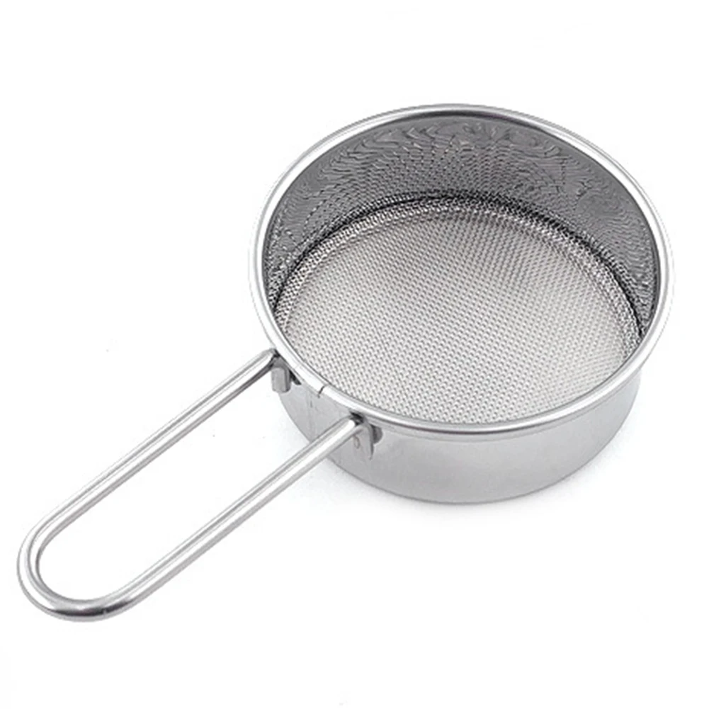 Stainless Steel Flour Sieve Powder Mesh Hand-Held Screen Filter Sugar Baking Sifter W/ Handle | Дом и сад