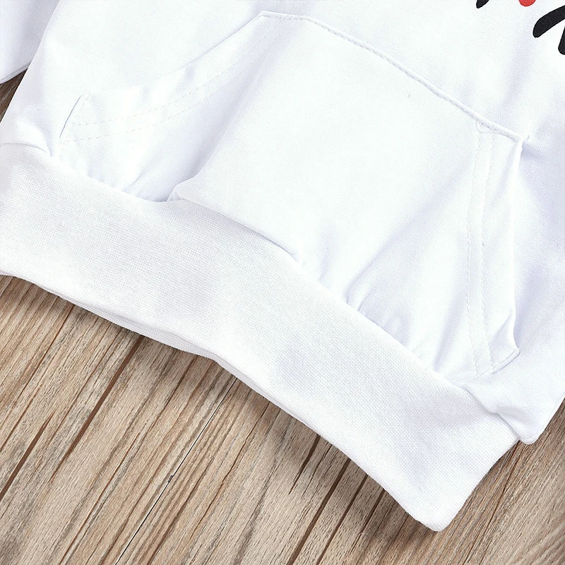 

welakenEuropean And American Style Hoodies For Toddler Kids Letter Printed Long Sleeve Fall And Spring Clothing Babes Coats
