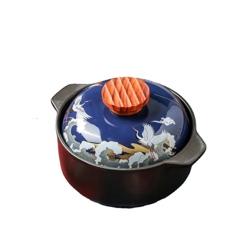 

Кастрюля для супа Guochao, кастрюля для приготовления пищи на Газу, китайская кастрюля, керамическая кастрюля, устойчивая к высоким температур...