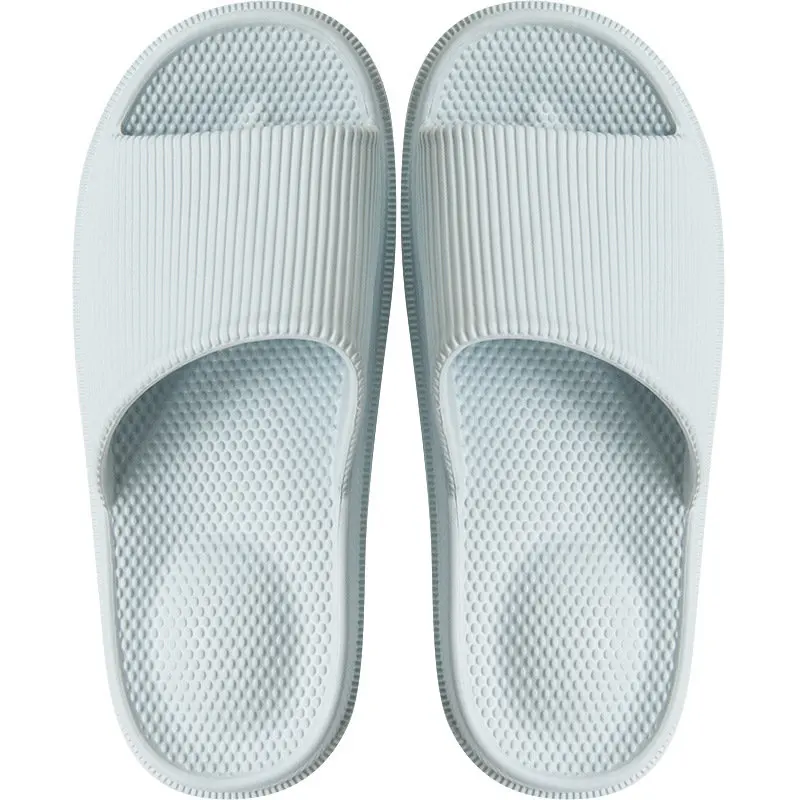 light blue Летние массажные домашние тапочки; женская нескользящая обувь для ванной; эва; светильник; удобные домашние тапочки; яркие цвета; обувь для пар; Размеры 35-43 - Цвет: light blue