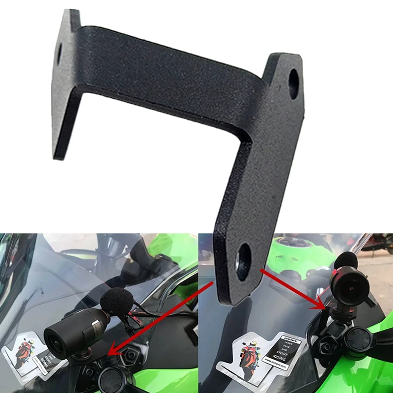 

Motorcycle Left Dvr Cam Camera Mount Bracket Holder for Kawasaki Ninja 400 Ninja400 2018 -2020 Accessories