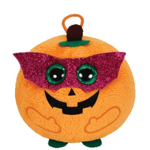 Pumpkin Хэллоуин Тыква клыки Бэтти летучая мышь плюшевые животные мини 8 см милые чучело большой брелок глаза кулон Хэллоуин украшения - Цвет: Pumpkin