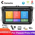 Автомагнитола Camecho 8 дюймов, Android 8,1, GPS, MP5, мультимедийный плеер для SeatSkodaPassatGolfPolo, Bluetooth