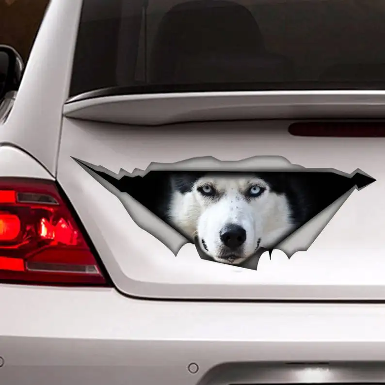 

DECAL. Husky car decal, Vinyl decal, car decoration, pet decal, dog sticker, dog decal