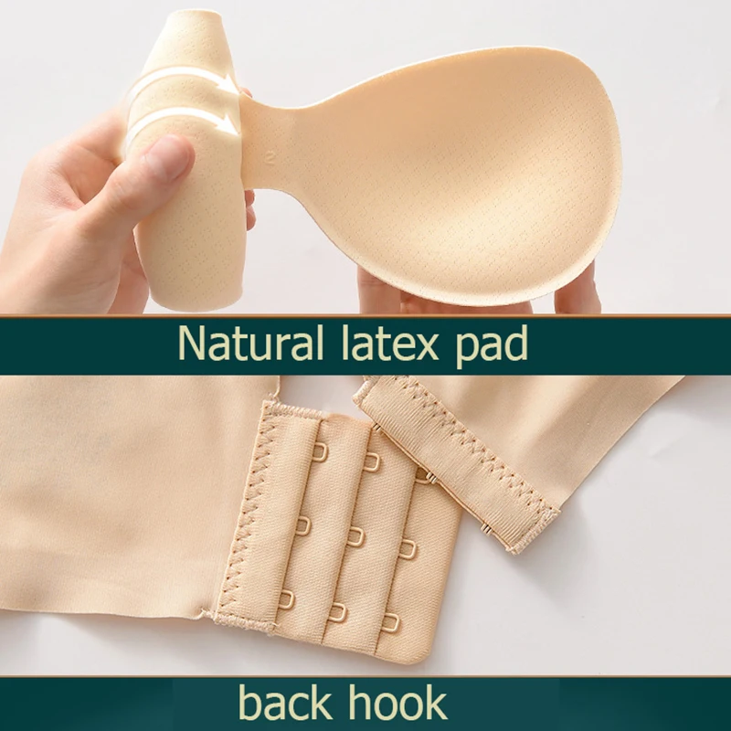 

Women Oxygen Breathable Bralette Comfortable Latex Bra Seamless Beautiful Back Underwear Anti-skipping No Steel Rings Lingerie