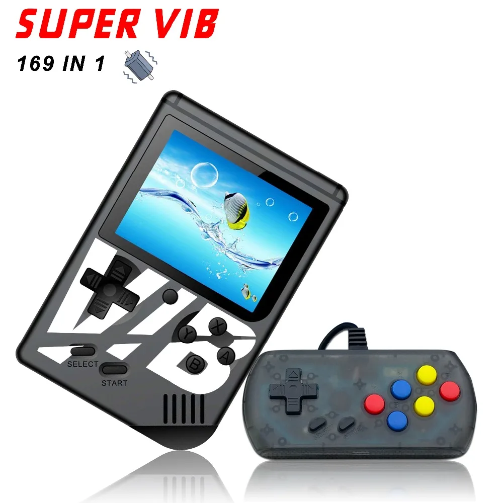New Super VIB Vibration Games Retro Video game handheld game console Built-in 8 Bit 30 VIB game Mini consola portatil gift