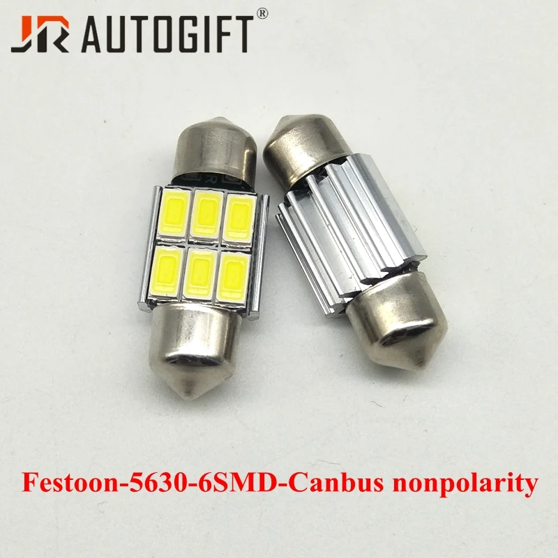 10PCS Super bright 5630 5730 6SMD CANBUS Festoon Dome C5W ERROR FREE Auto Car LED Light bulb Pure White Reading 31/36/39/41MM | Автомобили