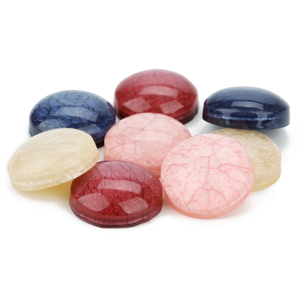 

10pcs 25mm Resin Cabochon Round Crack Cabochon Cameo Fit 25mm Cabochons Settings Base DIY Findings Components