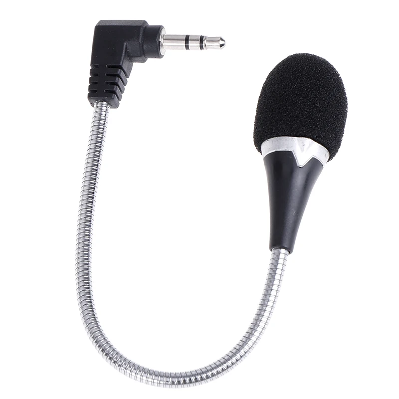 

3.5mm Jack Mini Flexible Capacitance Microphone Mic for Mobile Phone PC Laptop Notebook Podcast Skype Chat