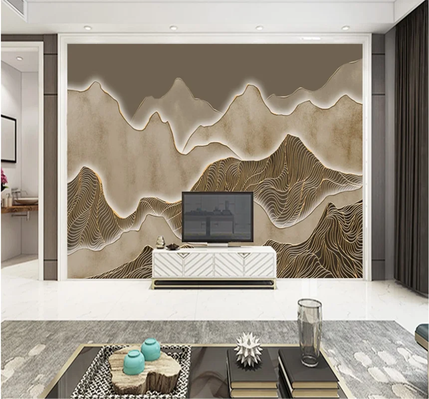 Пользовательские обои 8D Водонепроницаемая настенная ткань художественная