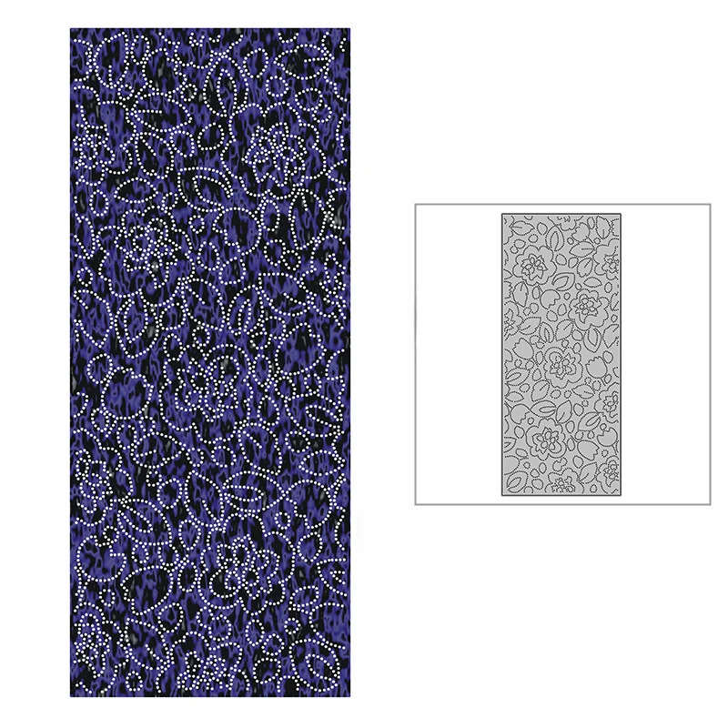 

New Slim Dotted Flower Wish Background Plate Craft Embossing Mold 2021 Metal Cutting Dies for DIY Scrapbooking Album Card Making
