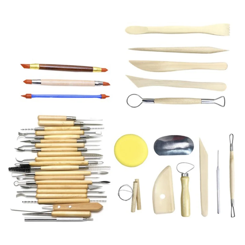 

42 Pieces Set Clay Sculpture Pottery Carving Tools Pottery Combination Tool