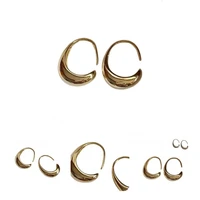 temperament drop earrings korean style jewelry lightweight metal hoop earrings hoop earrings chic earrings 1 pair