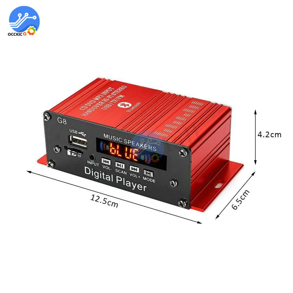 200 Вт 12 в автомобильный аудиоусилитель Bluetooth HIFI Home Стерео FM радио USB AUX TF