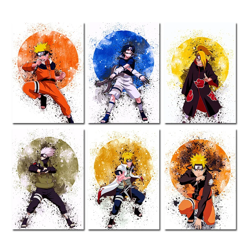 

Japan Anime Naruto HD Sasuke Kakashi Poster Wall Decor Canvas Painting Mural Living Room Bedroom Boy Home Decoration