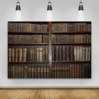 Фон Laeacco с изображением старой деревянной книжной полки для фотосъемки, Декор для дома, кабинета, библиотеки, детский портрет, Фотофон для фотостудии