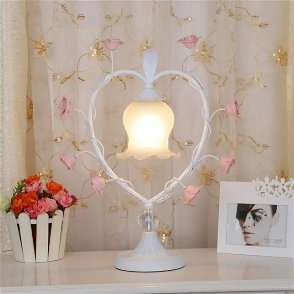 Приглушаемая настольная лампа в виде Розы с переключателем керамическая