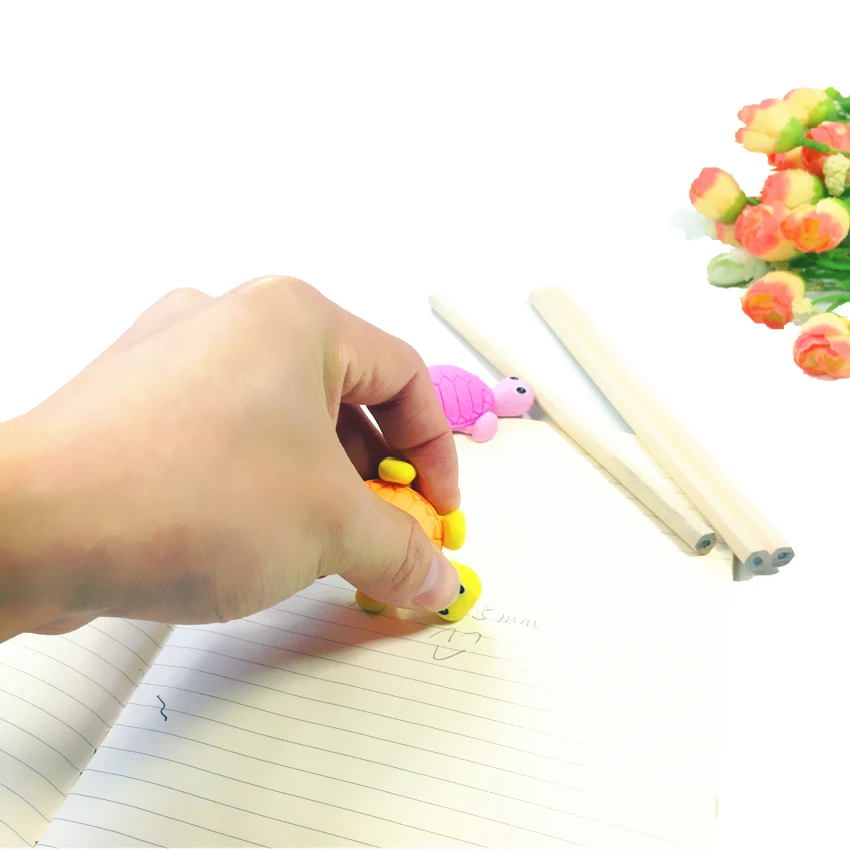 36pcs/lot New Cute turtle Style Eraser Funny Office&ampStudy Rubber Erase Kids Gifts Wholesale | Канцтовары для офиса и дома