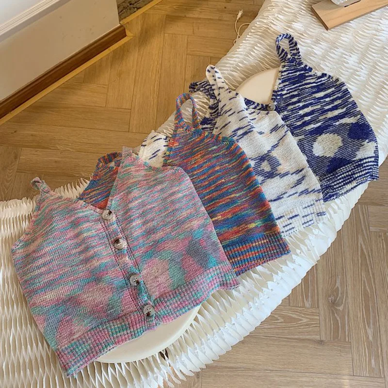 Летние женские топы-трубы пикантный комплект с V-образным вырезом и волнистыми