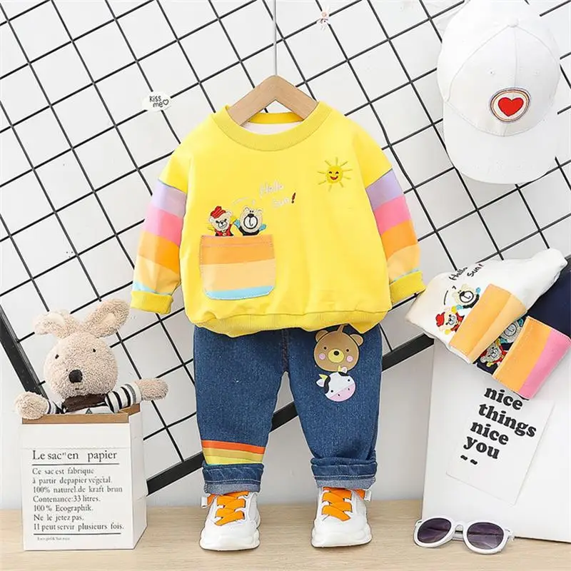 Комплекты одежды для мальчиков и девочек 2020 весенняя одежда малышей детский