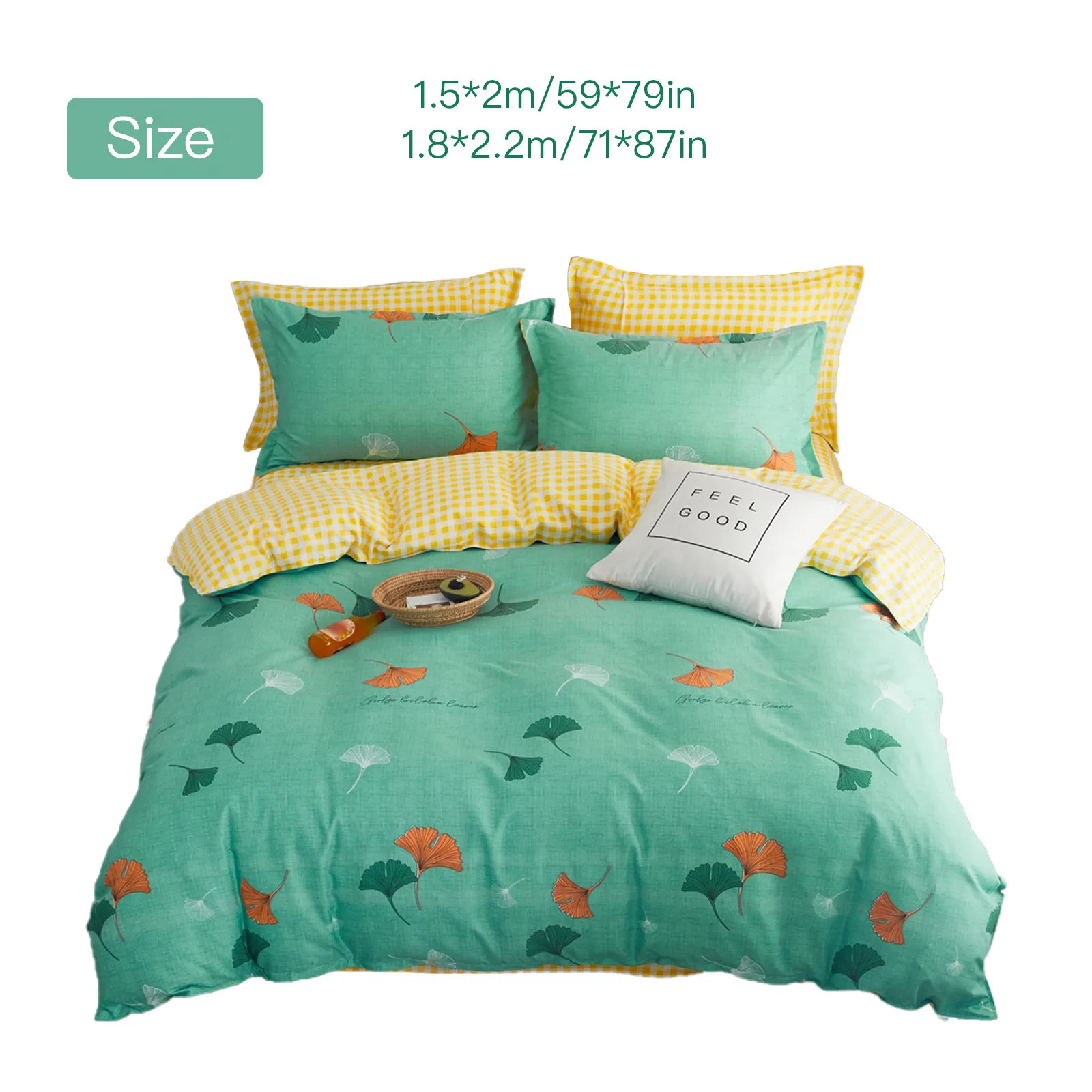 

Winter Thickened Cotton Four Piece Set Bed Sheet Four-piece Suit Washing Two-color All Seasons Bed Sheets and Quilt Cover Set